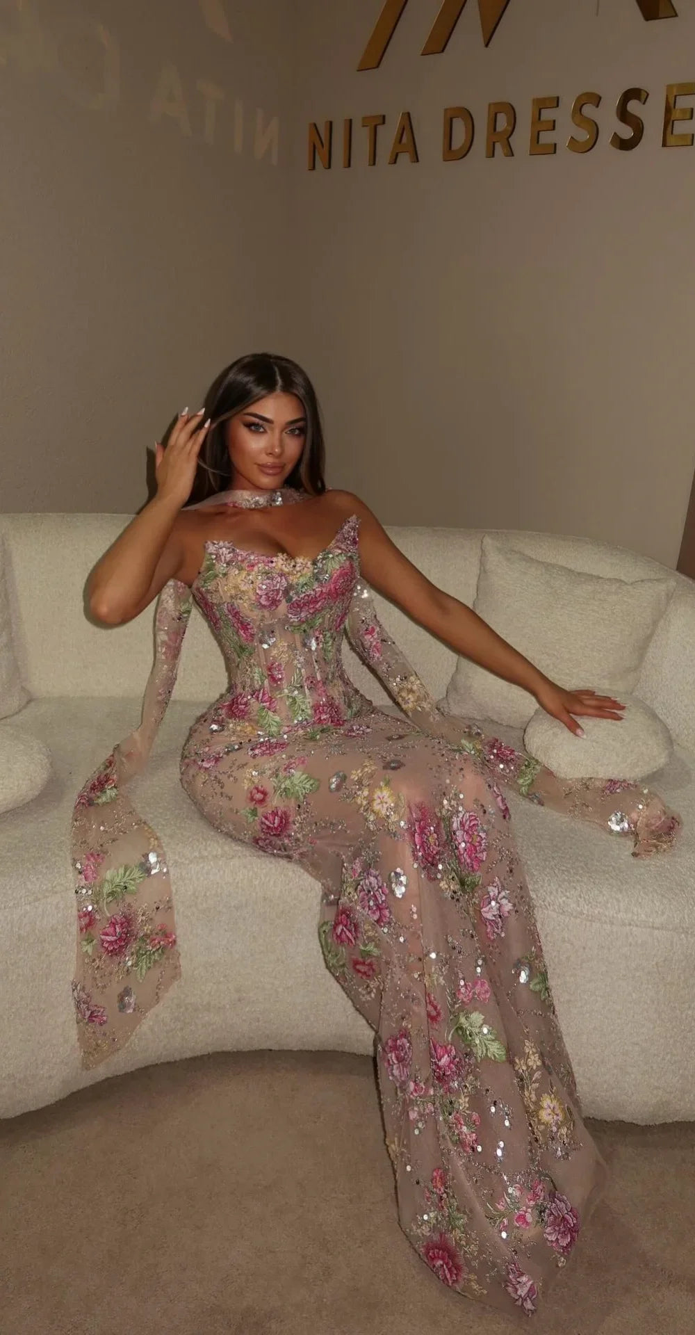2026 Customized Sleeveless Prom Dresses Lace Embroidery Flower Appliques Lace-Up Trumpet Mermaid Formal Evening Party Gown
