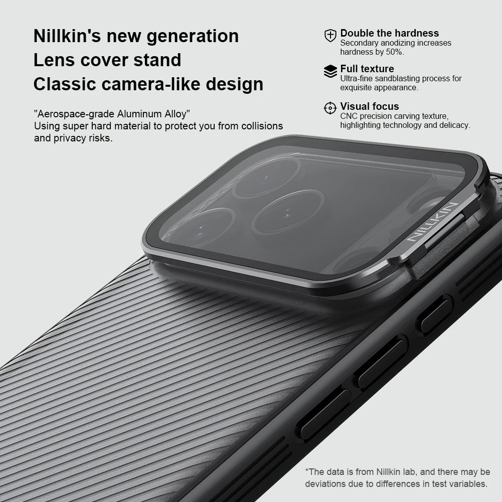 iPhone 17 Pro Max / 17 Pro Case CamShield Prop Camera Cover Transparent Stand Protection Back Cover Phone Case