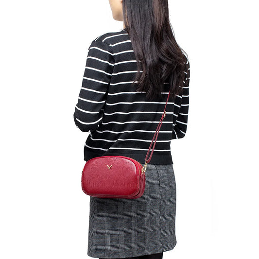 Genuine Leather Trend Shoulder Bag Luxury Totes Cowhide Handbag Versatile Crossbody Lipstick Phone Pouch For Women Grrls