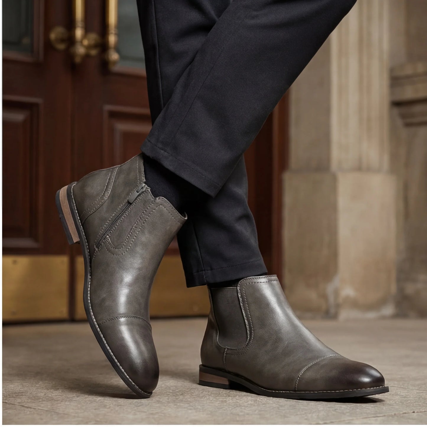 Boots Men Comfortable Fashion 2025 Brand Boots Leather