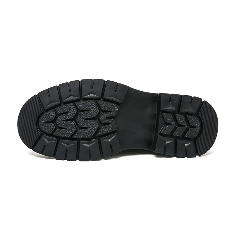 2025 New British-style black casual leather shoes for men's business formal wear large-sized work shoes trendy size 48