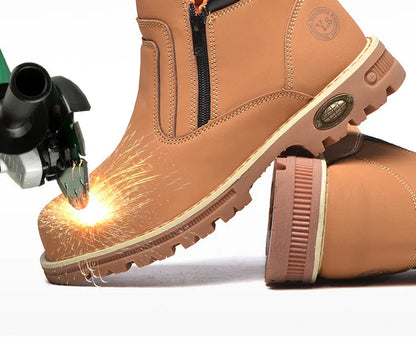 work shoes for men waterproof safety shoes man anti spark leather boots man anti puncture anti slip welder shoe black work shoes