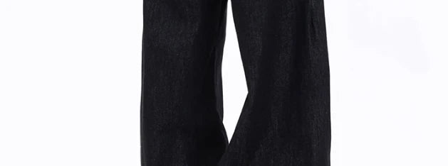 American Retro Deconstructed Bla Knife  Jeans Women's Loose Silhouette Wide Leg Floor Length Trousers Casual High Waist...