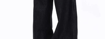 American Retro Deconstructed Bla Knife  Jeans Women's Loose Silhouette Wide Leg Floor Length Trousers Casual High Waist...