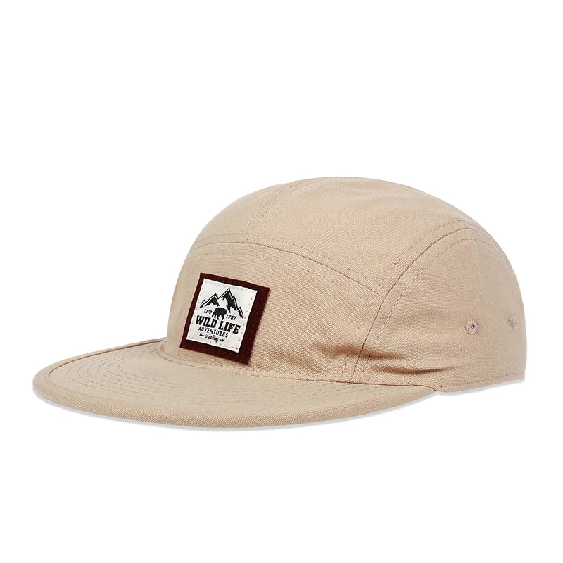 WILD LIFE Cotton 5 Panel Baseball Cap Snapback Caps Bone Gorras Hombre Originales Hip Hop Hats For Men Women Adjustable