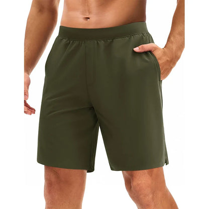 Men's UPF 50+ Athletic Running Shorts 8 inches Quick Dry Lightweight Workout Gym Sports Hiking Shorts with 3 Pockets