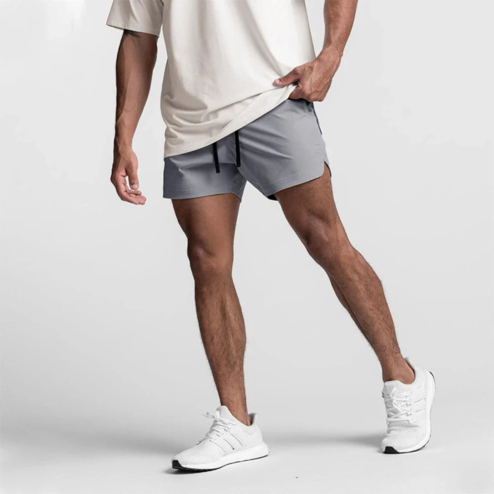 Mens Workout Fitness Shorts Summer Thin Breathable Jogger Shorts Gym Bodybuilding Quick Dry Leisure Running Shorts Soft Touch
