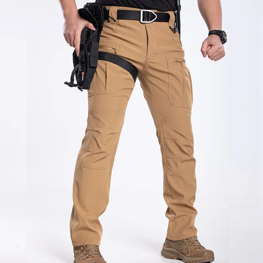 Men's Spring Autumn Tactical Pants Multi Pocket Outdoor Combat Trousers EU Size Waterproof Cargo Travel Sports Military Pants