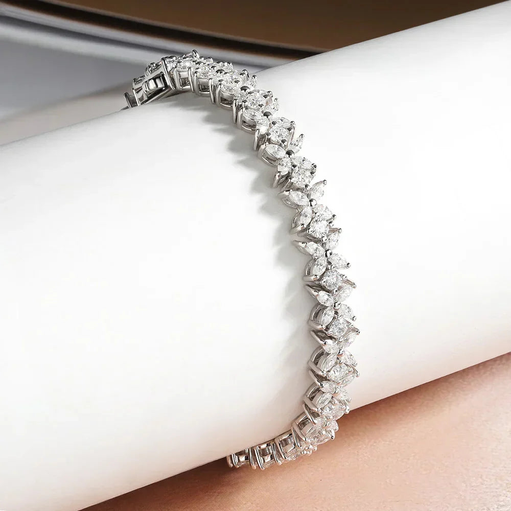 D Color Butterfly Shape Moissanite Tennis Bracelet For Women Man S925 Sterling Silver Sparkling Hand Chain Fine Jewelry