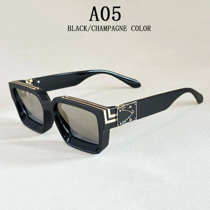 Square Sunglass Men Retro Millionaire Sunglasses Women 2025 Trendy Vintage Vacation Fashion Glasses Gafas De Sol Hombre Lunette