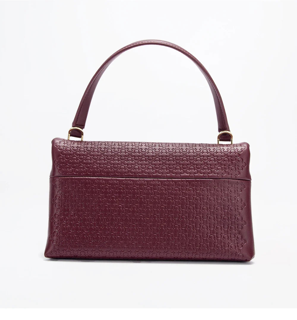 Unique Fashion Printed Women's Handbag Metal Accessories Solid Color Elegant Simplicity Women's Shoulder Bag