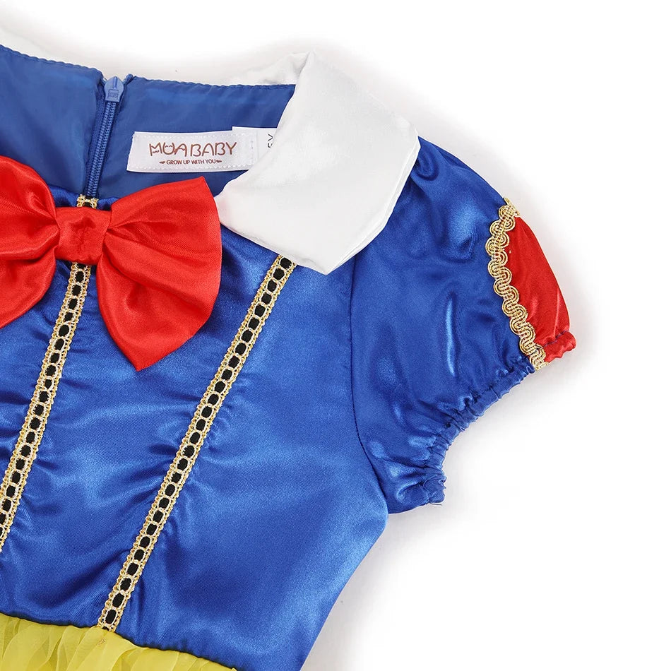 Girls Snow White Dress Kids Princess Dress Up Costumes Toddler Snow White And Huntsman Cosplay Clothing Birthday Party Outfits