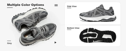New Men Running Shoes Outdoor Casual Lightweight Breathable Sneakers Male Cushioning Non-Slip Vintage Sports Shoes