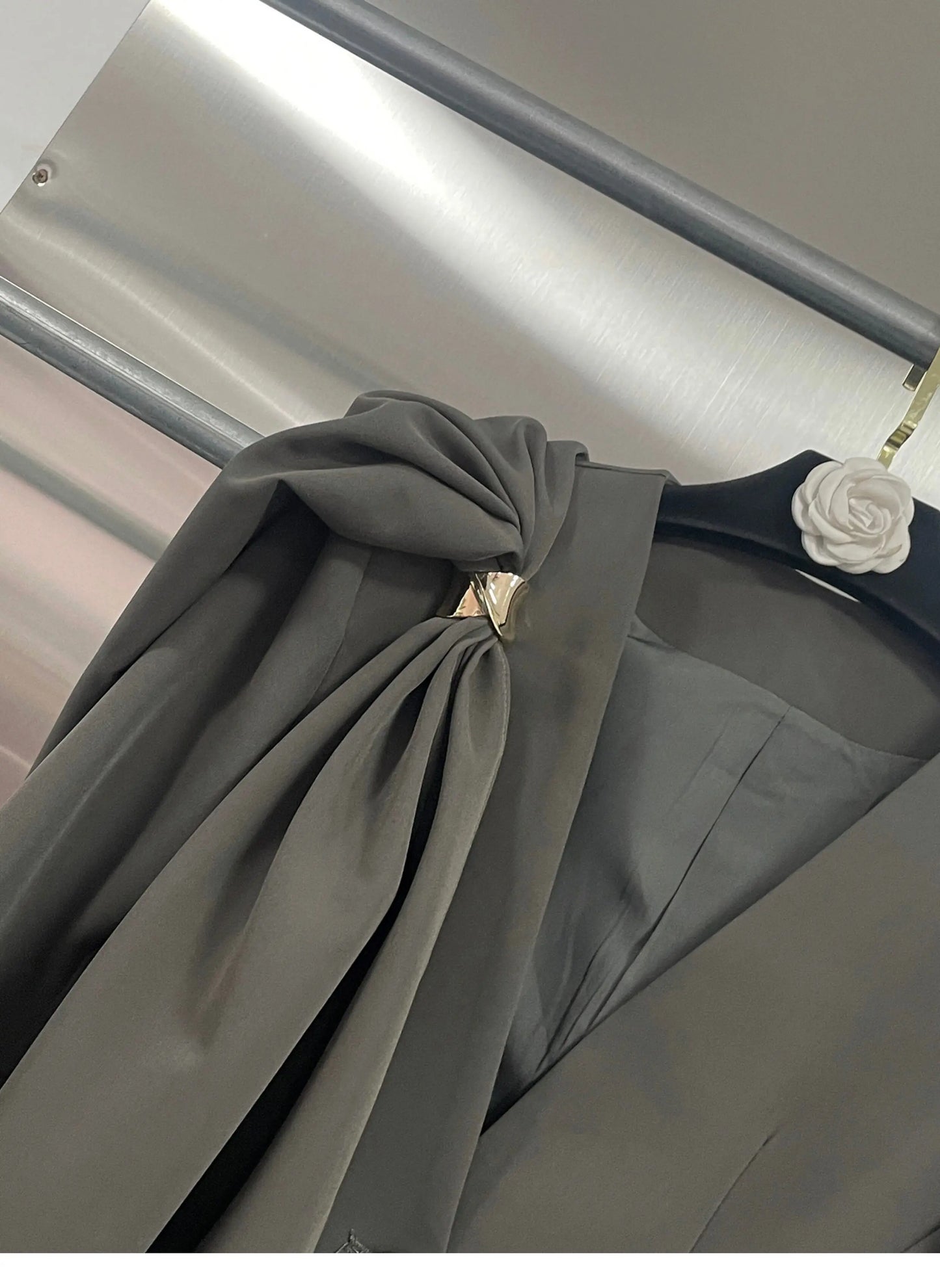 Elegant Waist-Tie Blazer Jacket Women Bowknot Office Suit Top Chic Designer Small Brand Fashion Outerwear