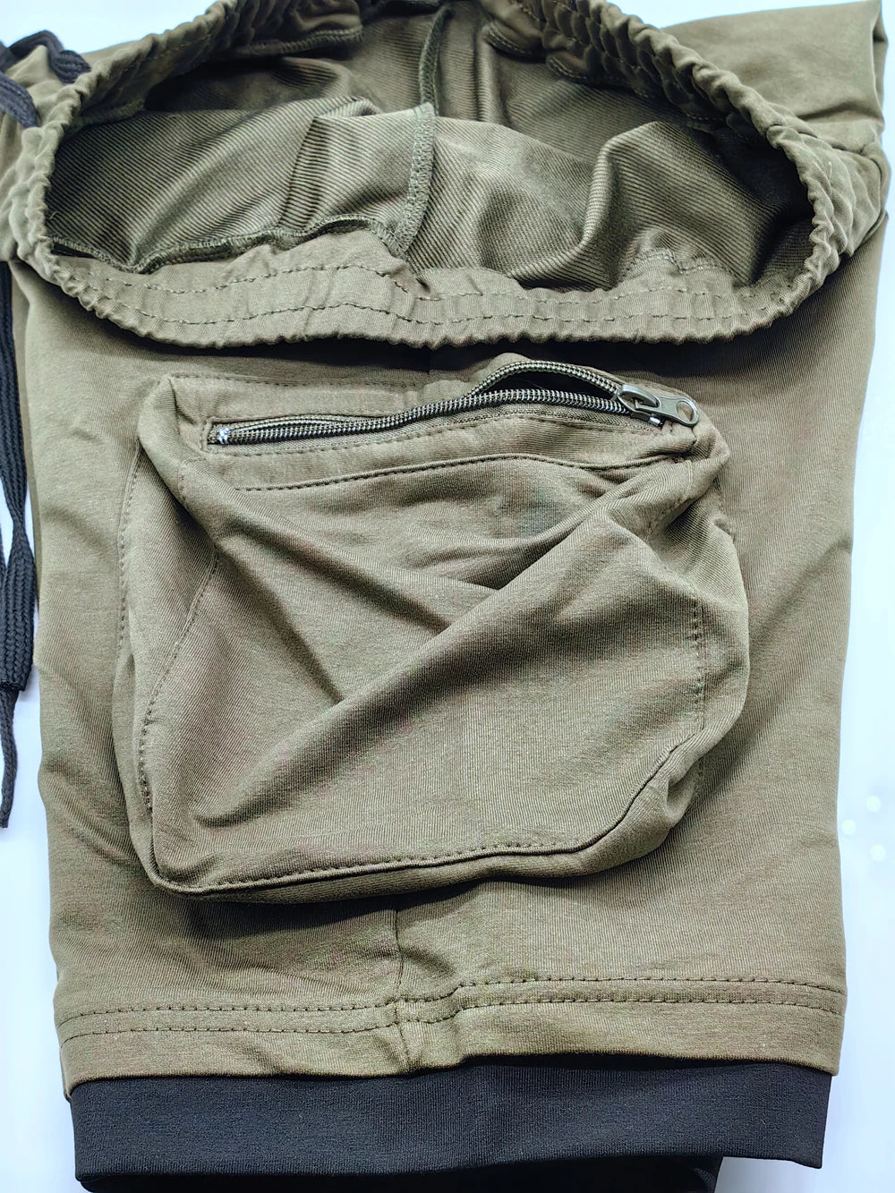 Men‘s Cargo Shorts Cotton Workout Fitness Shorts Breathable Jogger Training Gym Bodybuilding Multi Pocket Thick Shorts