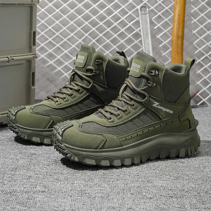2026 New Outdoor Boots Men's High Top Thick Bottom Tactical Shoes Large Size 47 Hiking Sports Workwear Shoes 48 Casual Style