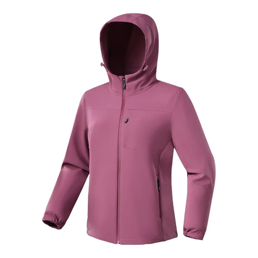 Waterproof Fleece Jacket Women Windproof Thermal Soft Shell Coat Outdoor Hiking Camping Climbing Trekking Windbreaker