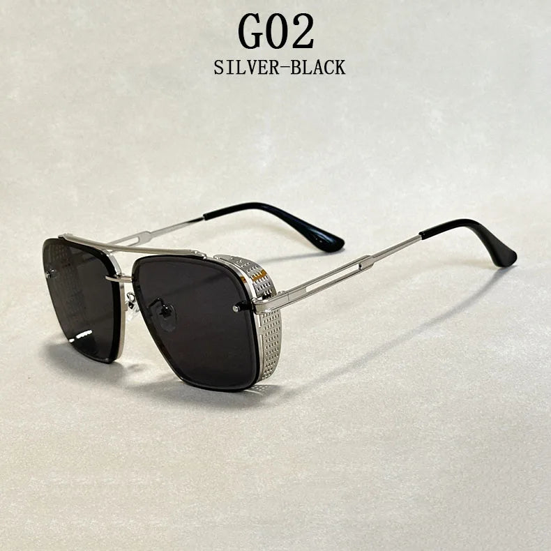 New Punk Square Sunglasses For Men Vintage Fashion Glasses Retro Steampunk Sunglasses Women Trendy Gafas De Sol Hombre Zonnebril