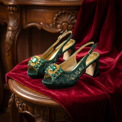 2026 Italian Luxury Rhinestone Taro Royal Blue Open Toe High Heel Shoe And Bag Set for Women - Perfect for Parties Wedding