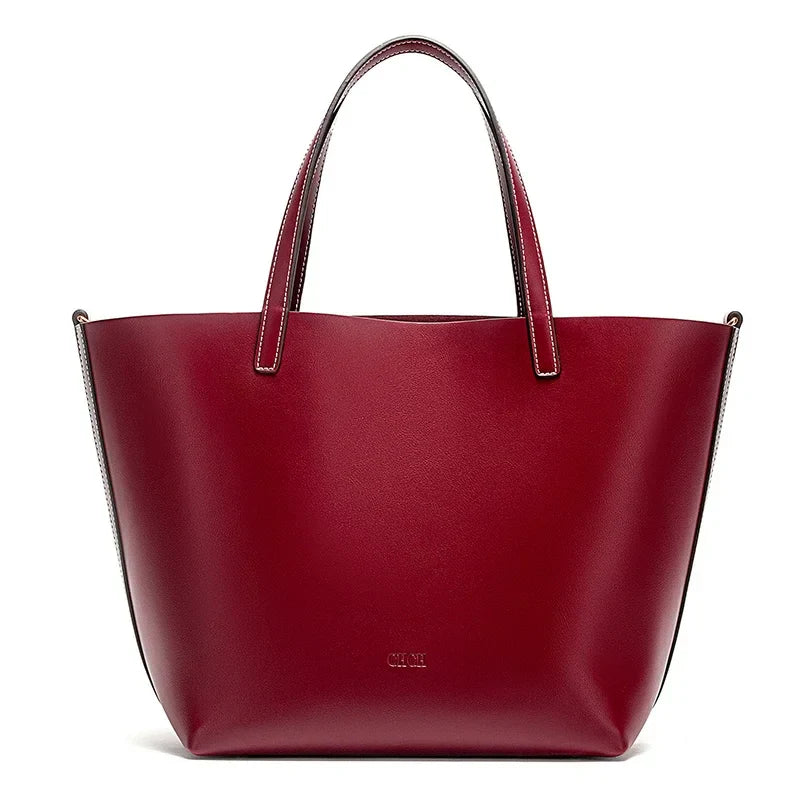 Autumn and Winter Classic Solid Color Retro Handbag, Women's New Large Capacity Tote Bag