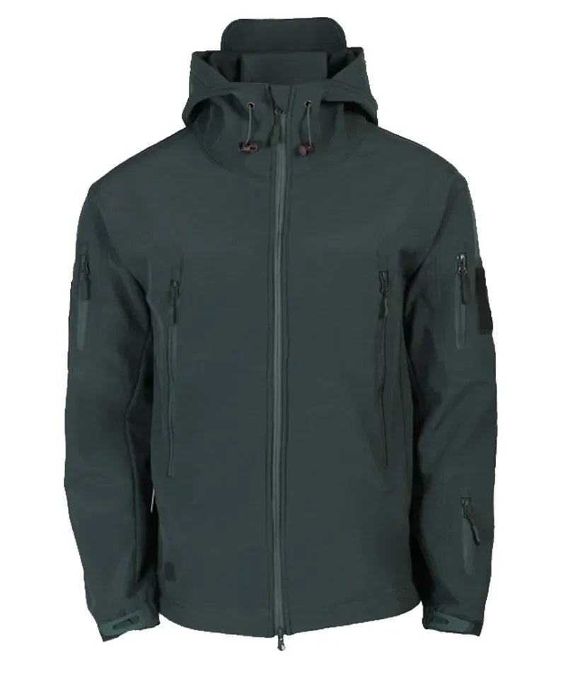Motorcycle Shark Skin Soft Shell Jackets Men Tactical Windproof Waterproof jacket men Combat Jackets Mens Hooded Bomber Coats