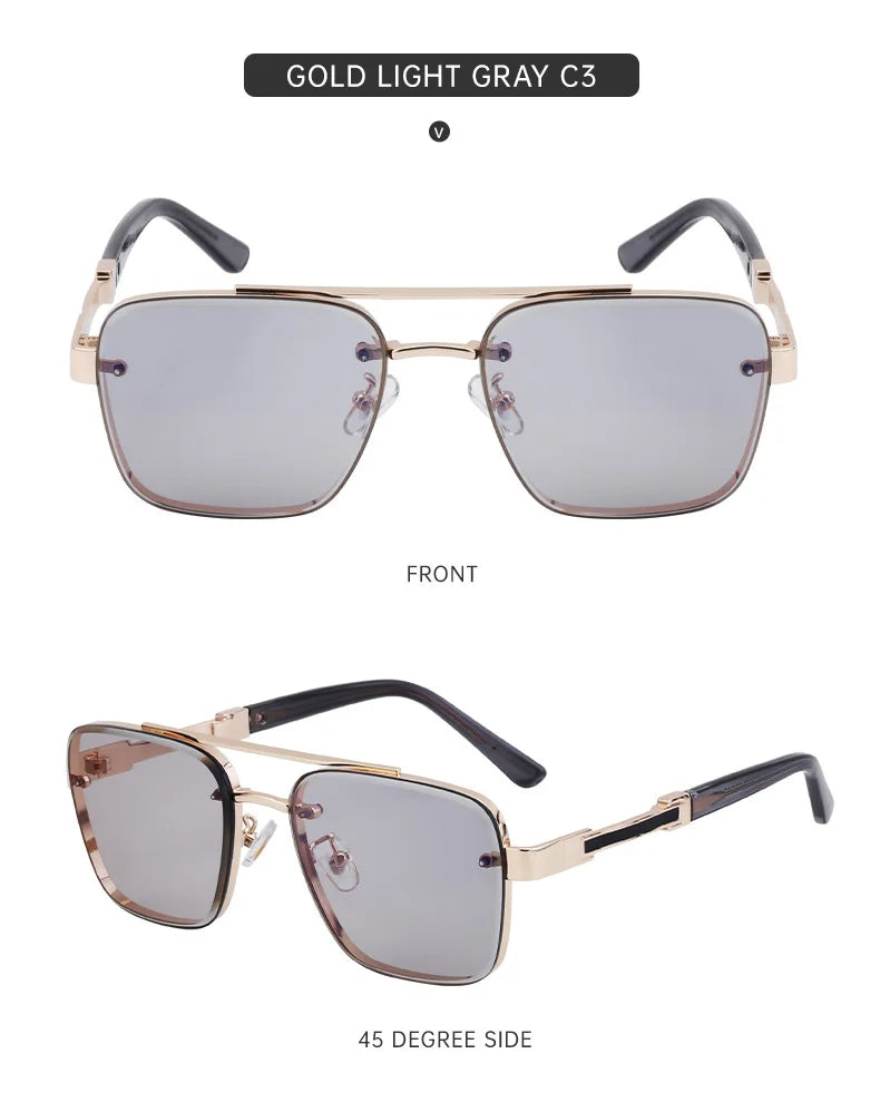 Retro Square Sunglasses For Men Sunscreen Vintage Sunglasses Women Trendy And Fashionable Fashion Glasses Gafas De Sol Hombre