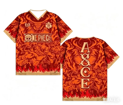 2026 One Piece Luffy Anime T-Shirt Vintage Baseball Jersey Style Men Women 3D Full Print Y2k Streetwear Harajuku Graphic Tee
