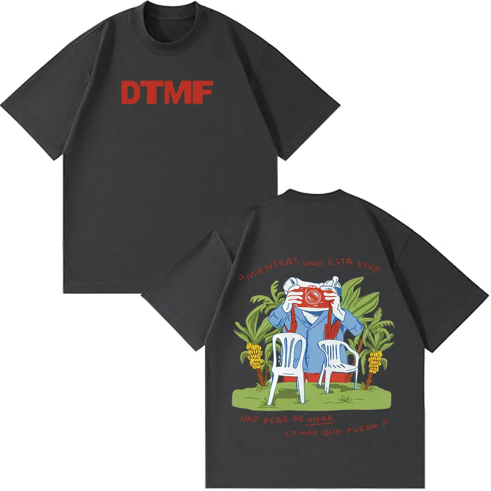 Rapper Bad Bunny Tour 2026 Print T Shirt Men Women Hip Hop Oversized T-shirts Summer Cotton Casual Aesthetic Trendy T-shirt
