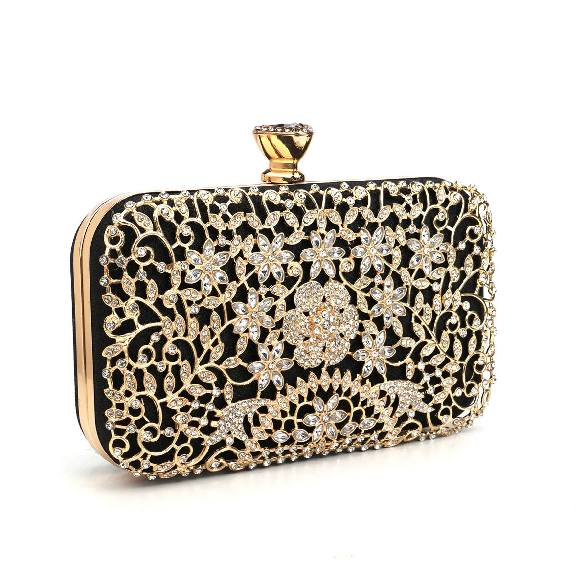 Hollow Out Style Diamonds Clutch Luxury Metal Rhinestones Evening Bags Flap Party Wedding Handbags Purse