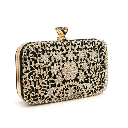 Hollow Out Style Diamonds Clutch Luxury Metal Rhinestones Evening Bags Flap Party Wedding Handbags Purse