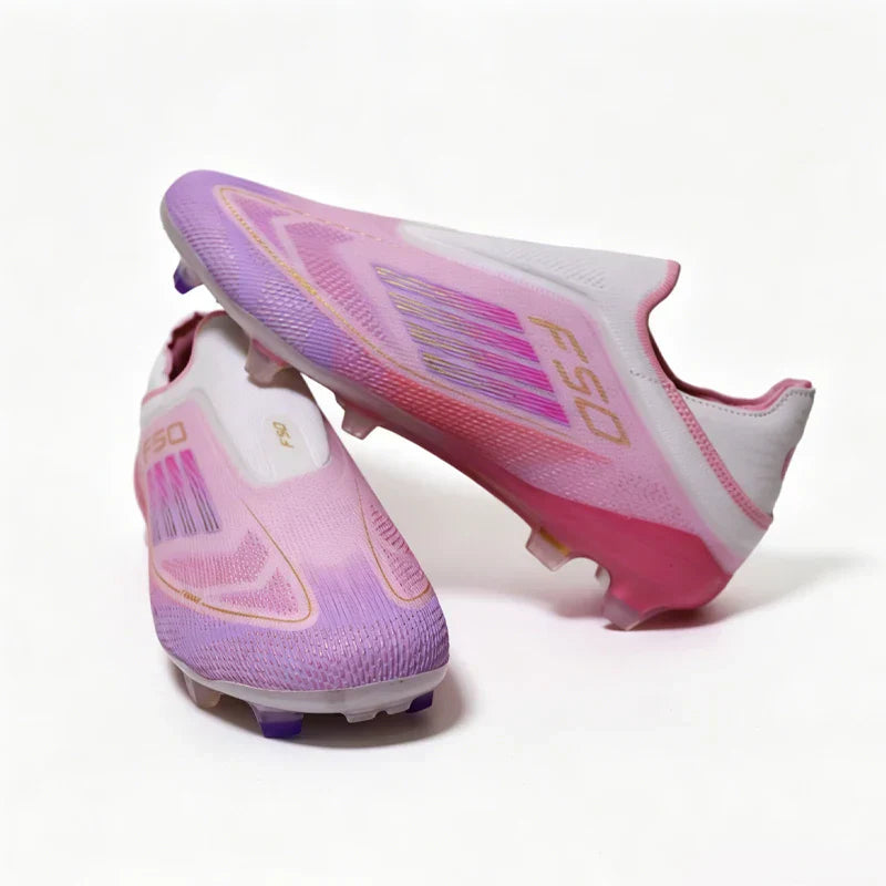 Pro Without-lace F50 Mens Soccer Shoes Boys Training Non-Slip Turf Soccer Cleats TF/FG Football Sneakers Chuteira Campo 35-45