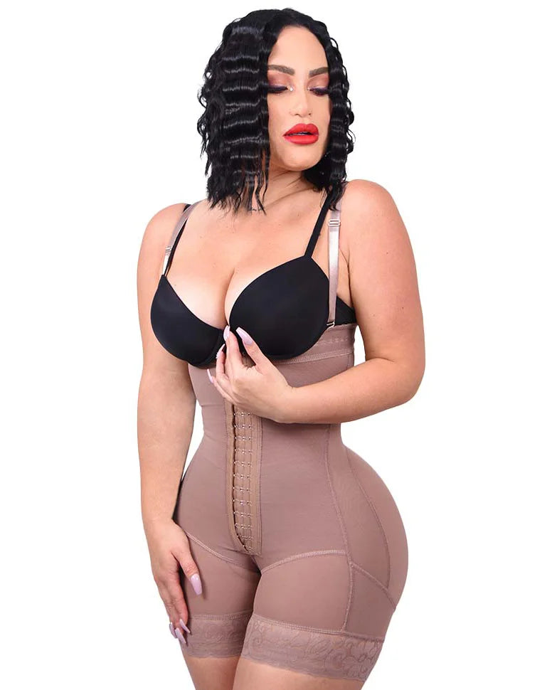 Strap shapewear Women's Adjustable Straple Open Bust Shapewear Colombian Girdle Female Underwear High Waist Push Up Shorts