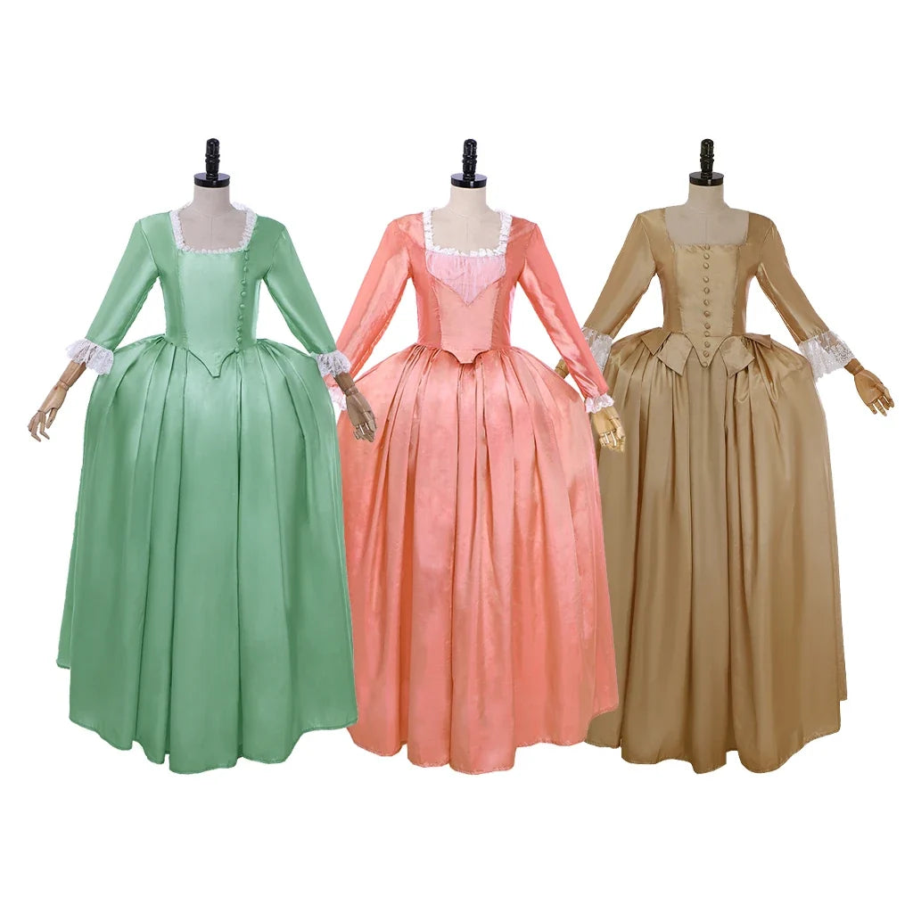 Musical Hamilton Peggy Elizabeth Angelica Cosplay Costume The Schuyler Sisters Colonial Ball Gown Dress for Women Girls Kids