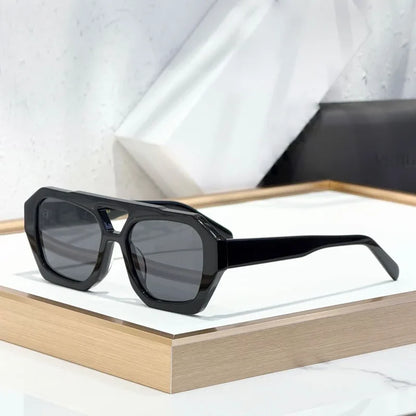 Designer Hollow Thick Acetate Women's Sunglasses Handmade Square Brand Design High Quality Female UV400 Prescription Glasses