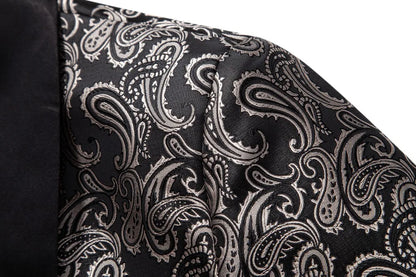 2026 New Men's Red Cashew Flower Blazer, Wedding Party Dress Jacket, White Blue Black Brands Blazers Coat, S M L XL XXL