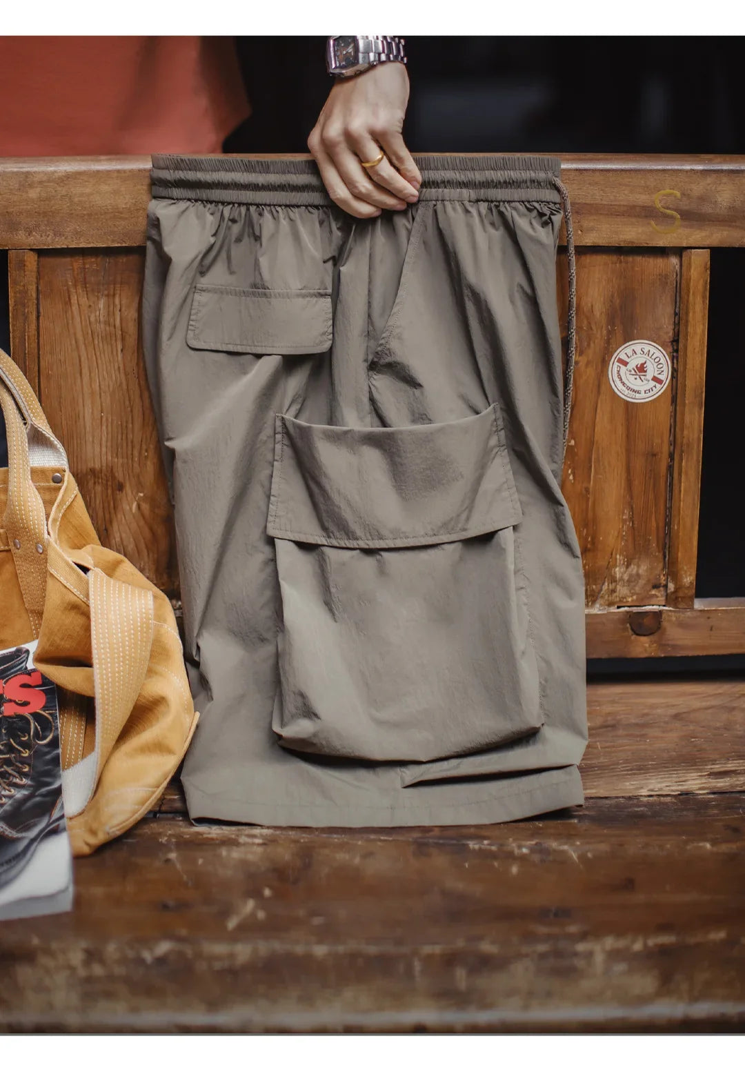 2026 New American Retro Mountain Lightweight A-line Shorts Men Big Pocket Functional Straight Leg Summer Pants Cargo Pants