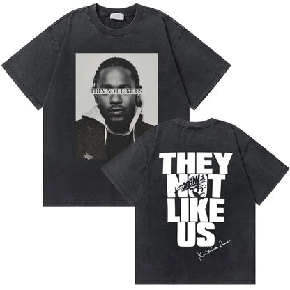 Washed Vintage Rapper Kendrick Lamar Good Kid Money Trees T-shirts Men Hip Hop Retro Oversized Tshirt Male Fashion Trend T Shirt