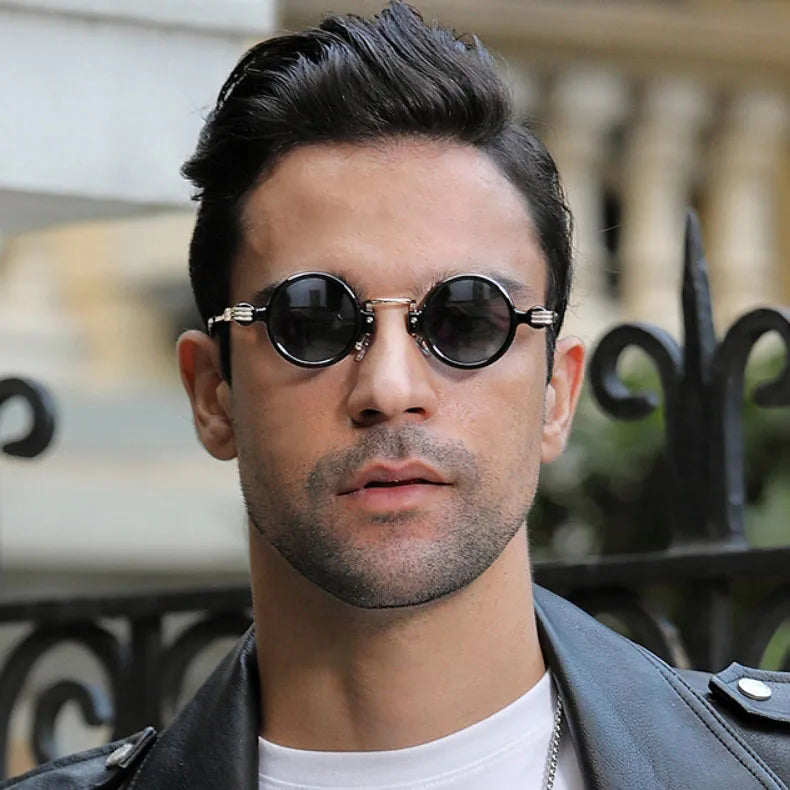 Round Steampunk Sunglasses For Men Retro Fashion Punk Sunglasses Women Trendy Vintage Glasses Dropshipping Gafas De Sol Hombre