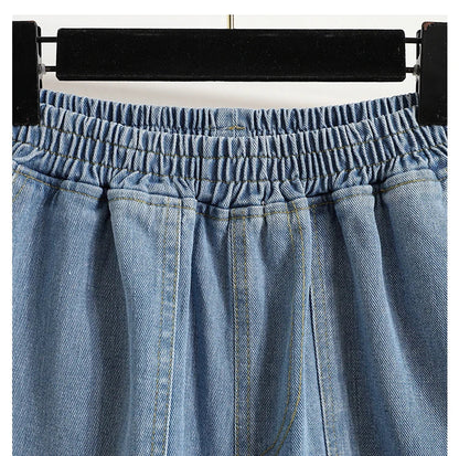 Wide Leg Denim Shorts For Women 2024 Summer New Arrivals High Waist Big Pockets Blue Color Jeans Shorts Casual Pants Trousers