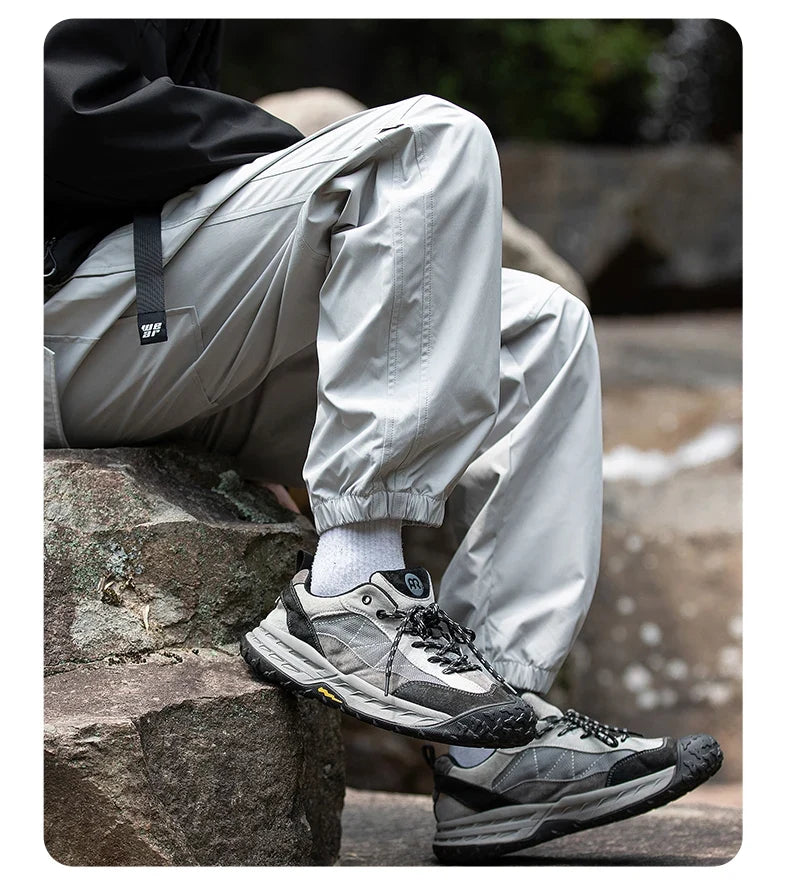 Men Waterproof Pant Autumn With Belt Hiking Trousers Breathable Mountaineering Pant Multi-pocket Camping Fishing Sport Trousers