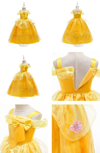 Children Princess Clothing Kids Elsa Anna Cinderella Rapunzel Party Cosplay Dresses Little Girls Christmas Halloween Dress Up
