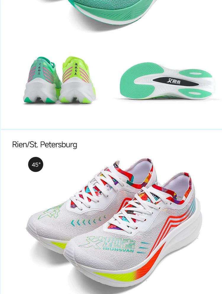 Professional Running Shoes Man Nylon Carbon Plate Athletic Training Sport Shoes Outdoor Non-slip Original Sneakers