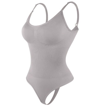 Bodysuit Women Shapewear Tummy Control Butt Lifter Body Shaper Smooth Invisible Under Dress Slimming Underwear Low Neck Jumpsuit