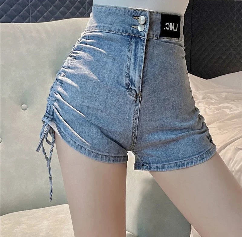 Sexy Womens Denim Shorts Tight High Waist Skinny Short Pants for Women To Wear Jeans Booty Korean Style Low Price Elasticty Hot