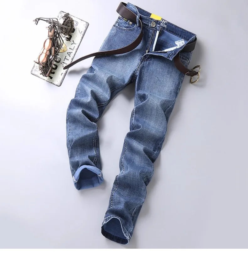 2025 Men's Slim Fit Denim Pants With High-quality Casual  Fashionable Tight Cut Available in Multiple Styles