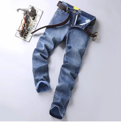 2025 Men's Slim Fit Denim Pants With High-quality Casual  Fashionable Tight Cut Available in Multiple Styles
