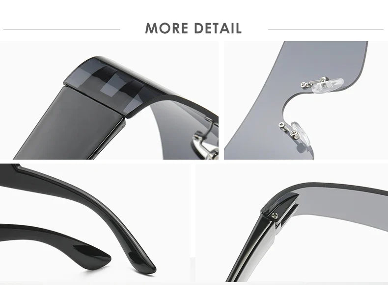 Cycling Punk One Piece Sunglasses Women Goggle Mirrored Y2K Sun Glasses Men 2000'S Wrap Around Eyeglasses Fashion Eyewear