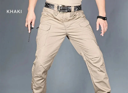 Summer Men's Tactical Cargo Pants Casual Trousers Multi-Pockets Waterproof Pants Lightweight Quick Dry Outdoor Hiking Trousers