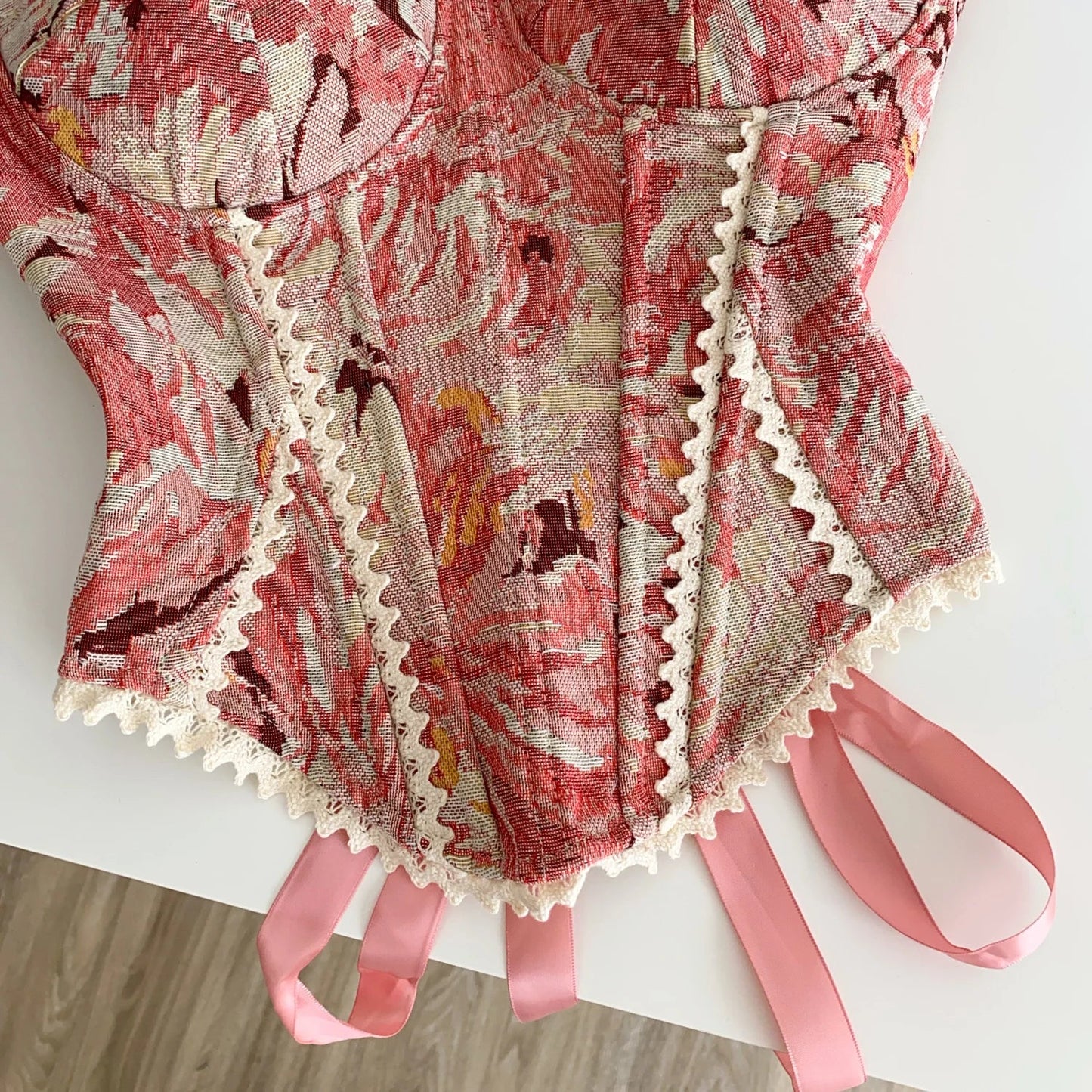 American Retro Print Evening Camisole Female Strap Lace Spliced Slim Top 2025 Streetwear Floral Vintage Beach Tank Top