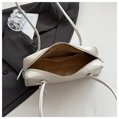 Vintage Long Shoulder Bag Women Shoulder Bag Luxury Cowhide Ladies Handbag Female Commuter Shopping Underarm Bag